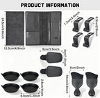 Car Accessories Gift Set for New Drivers, 13PCS Everyday Car Essentials Kit with Registration Insurance Holder, Cup Holder Coasters, Headrest Hooks & Cleaning Brushes for Men & Women