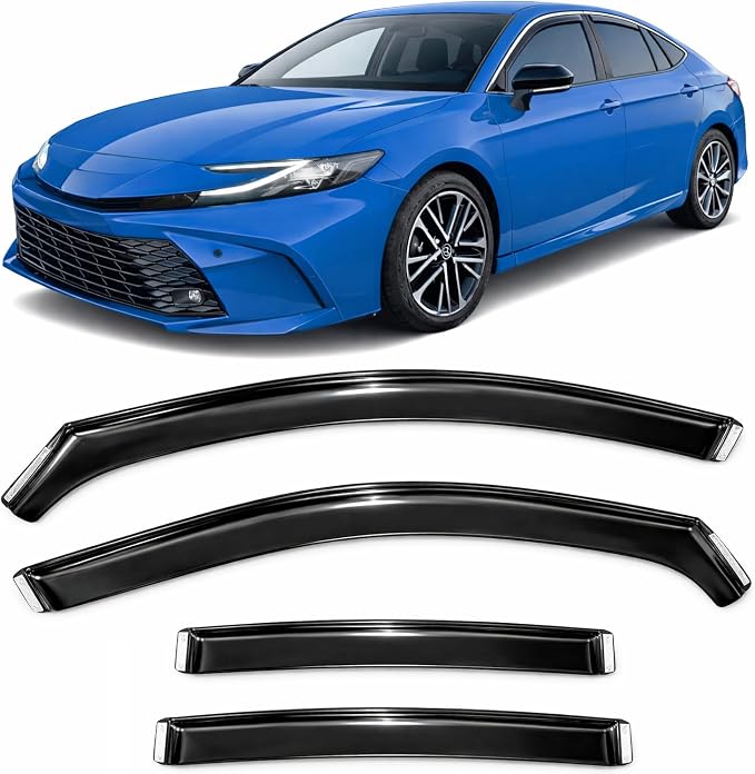 2025 2026 in-Channel Rain Guards for Toyota Camry Side Window Visor Deflectors LE SE XLE XSE