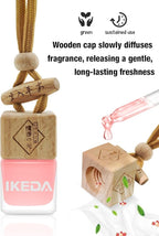 Ikeda Car Air Freshener: Hanging Car Smell Air Freshener | 10ml Hanging Car Perfume | Long Lasting Fragrance | Strong Scents Diffuser for Auto Home (Strawberry|Square)