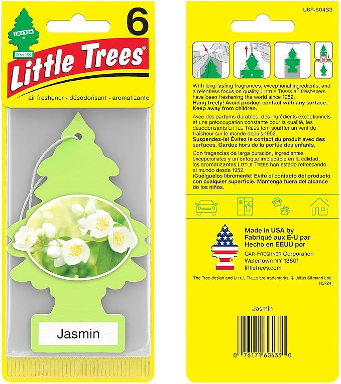 Car Air Freshener | Hanging Tree Provides Long Lasting Scent for Auto and Home | Jasmine, 24 Air Fresheners (Pack of 36)