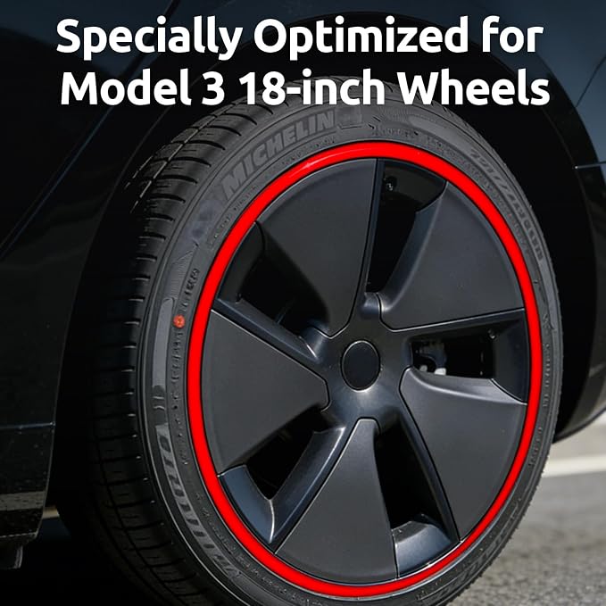 Automotive Alloy Wheel Rim Protector 18 Inch Alloy Rim Guards for Car Rims Compatible with Tesla Model 3 18 Inch