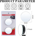 Blind Spot Car Mirror, 2" Round HD Glass Frameless Convex Side Mirror Blindspot, Reusable 360° Wide Angle Rear View Car Mirrors with Powerful Adjustable Suction Cup - Exterior Mirrors