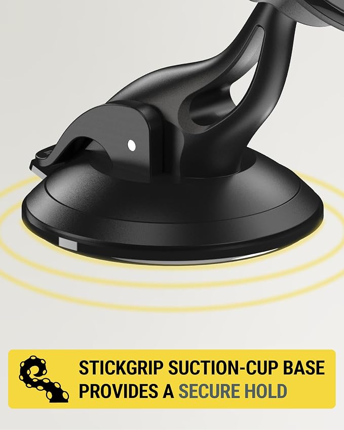 MagicMount™ SMSWD Magnetic Phone Holder for Car Dashboard/Windshield, MagSafe Stand, Suction Cup Phone Mount Compatible with iPhone 16 15 14 13 12 Series, Mag Safe Case & All Cell Phone