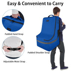 Car Seat Travel Bag, Padded Car Seats Backpack for Air Travel, Heavy Duty Carseat Travel Bag for Airplane, Airport Gate Check Bag (Blue)