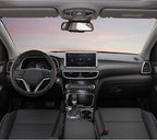 Customized Auto Car Steering Wheel Cover for Hyundai,Tucson,Sonata,Elantra,Santa Fe,Genesis,Sonata Hybrid,Azera,Venue,Kona, 14.5-15 inches(Diamond Quilted-Black+Red-Standard Size)