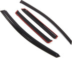 Outside Mount Window Vent Visors Rain Guards Compatible with Honda Fit 2006-2008 | Side Window Wind Deflectors Rain Shields | Smoke Tinted, 4 Pcs Set, DGWV-233