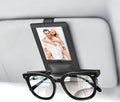 New 2 in 1 Sunglass & Photo Holder for Car, Strong Magnetic Leather Sunglasses Holder, Car Visor Picture Holder Clip, 2026 Upgraded No Fall No Slide Car Visor Accessories