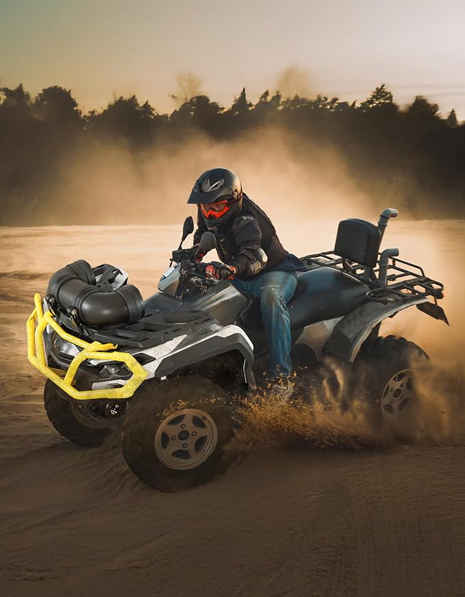 ATV Speaker 6.5 Inch Bluetooth-connectivity ATV UTV Sound Bar w/ 20 RGB Light Modes, 2X Full Range Speakers 2X Tweeters Boat Sound System Compatible with Polaris Sportman Fourtrax Can Am