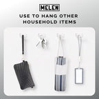 MELEN Adhesive Sunglass Organizer Wall (8-Pack) - Strong and Compact Glasses Holder, Sunglass Holder for Car and Wall - Clear