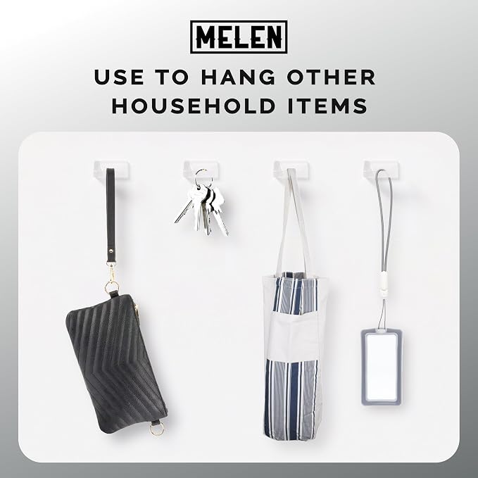 MELEN Adhesive Sunglass Organizer Wall (8-Pack) - Strong and Compact Glasses Holder, Sunglass Holder for Car and Wall - Clear