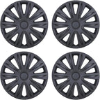4-Pack 17 Inches Wheel Rim Cover Hubcaps,Redesign Fashion Style Replacement Hubcaps,Car Truck SUV Hub Accessories,Matte Black