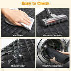 Large Dog Car Seat, Back Seat Extender for Dogs with 3 Mesh Windows, Waterproof Medium Carseat for Dogs with Hard Bottom, Pet Seat Cover for Cars, Trucks and SUVs