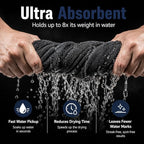 Twisted Loop Car Drying Towel, 28 x 36 in Extra Large Microfiber Auto Detailing Towel, Ultra Absorbent Lint-Free Scratch-Free Car Wash Towel for Paint, Glass, Mirrors & Trim