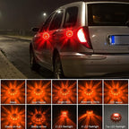 AK [12 Pack LED Road Flares Safety Flashing Warning Light Roadside Emergency Disc Beacon Kit for Vehicles Boats with Magnetic Base & Hook, Premium Storage Bag (Batteries Not Included) (12)