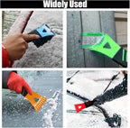 4PCS Snow and Ice Scraper for Car Windshield - Ice Snow Frost Removal Tool with Non-Slip Handle - Plastic Snow Scraper Auto Window Shovel Tool - Winter Windshield Defroster Tool No Scratch for Cars