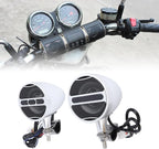 Motorcycle Speaker for ATV 3-inch Handlebar Sound System with Stereo FM Radio MP3 USB for Motorcycles and Electric Vehicles