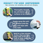 Anti Fog Spray for Car Windshield Inside & Windows - Long Lasting Window Defogger for Mirrors, Glasses, Bathroom Glass & Plexiglass Instant Fog Prevention & Protection - 120ML/4OZ