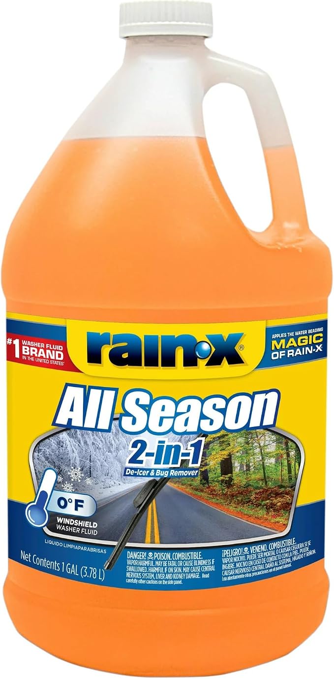 All Season 0°F 2-in-1 De-Icer & Bug Remover Windshield Washer Fluid - 1 Gallon (Pack of 6)
