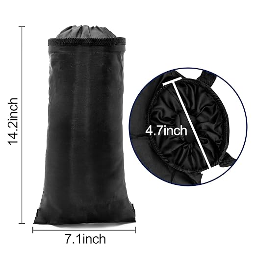 2 Pcs Car Trash Bag Car Trash Can Hanging Back Seat Car, Car Garbage Bag with Storage Pockets, Washable Eco-Friendly Car Garbage Can for Outdoor Traveling & Home Use (Black)
