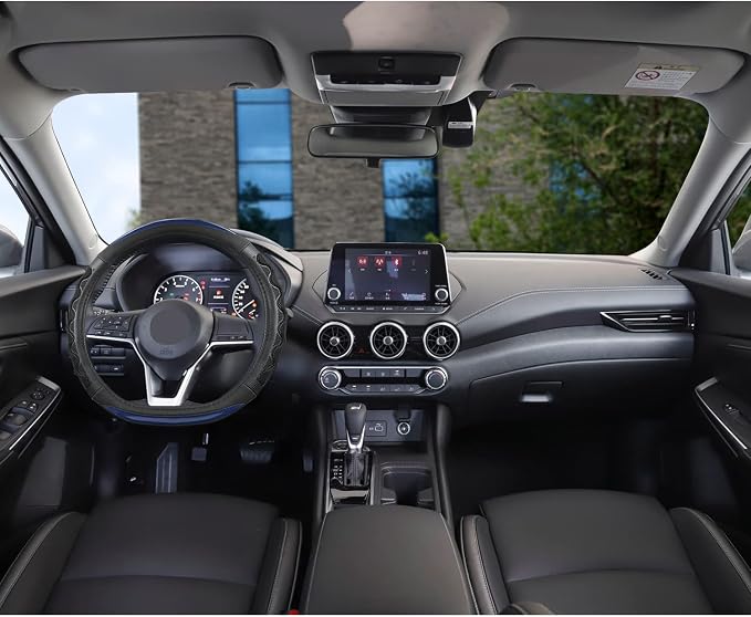Steering Wheel Cover for Nissan Altima Rogue - Car Steering Wheel Cover for Nissan D Shape(Blue-D-Shaped)