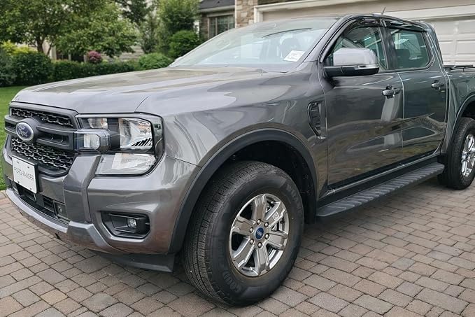 2024-2026 Tape-On Rain Guards for Ford Ranger Side Window Visor Deflectors XL XLT Lariat Raptor Tinted Shades 2025