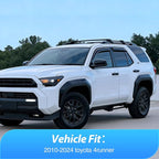 Window Visors for Toyota 4Runner 2010-2015 2016 2017 2018 2019 2020 2021 2022 2023 2024, Tape-On Rain Guards Outside Mount Vent Visors Window Deflectors Smoke Tint, 4PCS