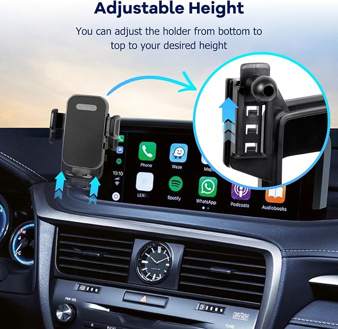 Car Phone Holder Fit for RX RX350/RX350L/RX450h/RX450hL 2020-2022-Cell Phone Mount for RX350 Accessories 12.3 inch Touchscreen Hands-Free 360° Rotation