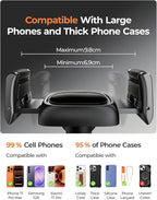 Suction Phone Mount for Car, [Ultra Suction & 95% Cases Friendly] Car Phone Holder Mount Vacuum Dashboard Phone Holder, Car Cell Phone Holder for iPhone 17 16 15 14 Pro Max Air Galaxy S26 S25