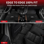 Floor Mats & Trunk Mat with Backrest Mat for Honda Pilot 2023-2025 2026, Split & One-Piece Foldable Seating All Weather TPE Floor Liners 1st & 2nd & 3rd Row & Cargo Mat with Seatback Mat, Black