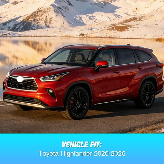 in-Channel Window Rain Guards for Toyota Highlander 2020-2026, Side Window Deflectors Vent Visors, Smoke Tint, Car Window Shade for Rain/Snow, Reduce Wind Noise, Car Wash Safe, 4PCS