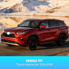 in-Channel Window Rain Guards for Toyota Highlander 2020-2026, Side Window Deflectors Vent Visors, Smoke Tint, Car Window Shade for Rain/Snow, Reduce Wind Noise, Car Wash Safe, 4PCS