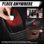 Car Trash Can with Lid, Red Car Garbage Can Cup Holder for Interior, 2 Pack Mini Leakproof Garbage Can, Multipurpose Storage Organizer for Vehicle Home Office