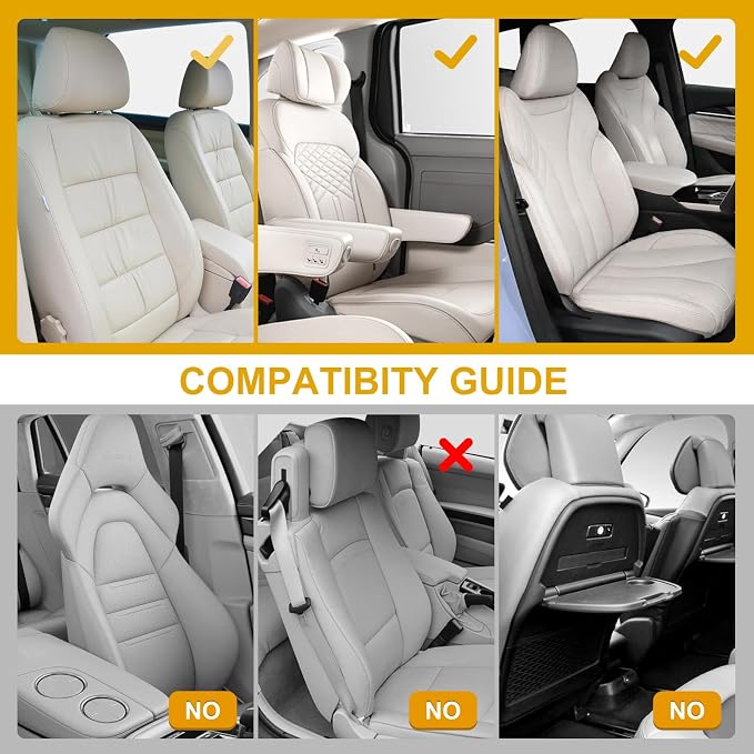 Car Seat Back Protector for Kids - Backrest Protector Prevents Damage from Kicking, Universal Fit Seat Protector with Anti-Slip Design, Shields Against Scratches & Footprints