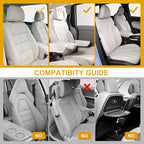 Car Seat Back Protector for Kids - Backrest Protector Prevents Damage from Kicking, Universal Fit Seat Protector with Anti-Slip Design, Shields Against Scratches & Footprints