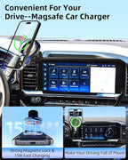 PZK Car Phone Holder for 2022-2026 Chevy Silverado/GMC Sierra 13.4'' Screen | Chevy Magnetic 15W Fast Wireless Charger 360° Magnetic Car Phone Mount LT/RST/ZR2/LTZ/LT Trail Boss Accessories