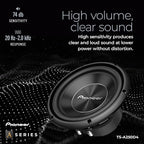 A-Series TS-A250D4 10” Subwoofer – 1300W Max, Flexible Wiring, Powerful Bass Output