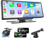 HK5 Carplay Screen for Car, 10.26’’ HD Wireless Apple Carplay & Android Auto Touchscreen with Backup Camera, Car Play Screen iOS 26 Compatible, GPS Navigation/Mirror Link/Siri/FM (No Front Camera)
