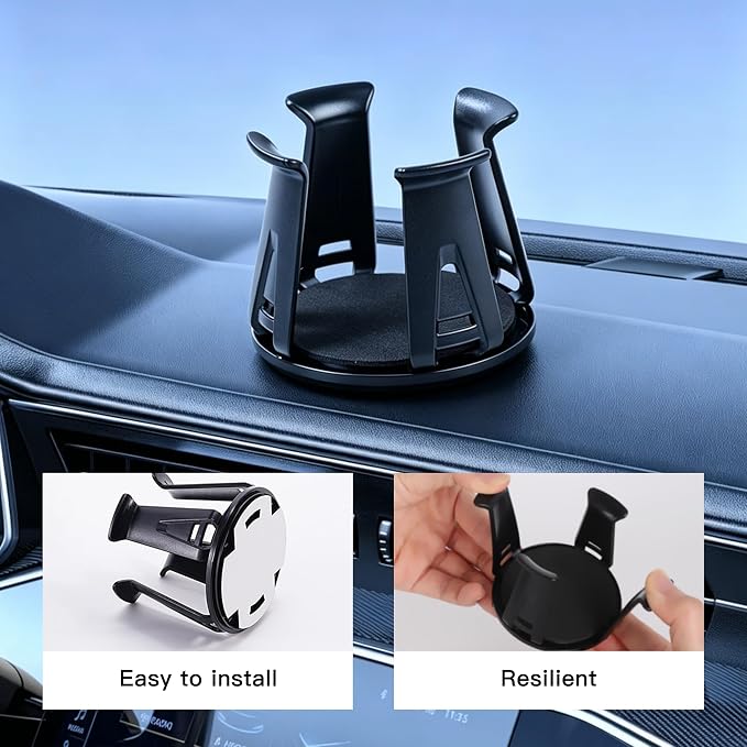 Car Slim Car Cup Holder Adapter, 2PCS Vehicle Energy Drink Holder Expander, Wiggle Free Automotive Accessories Universal for SUV Sedan Truck (2PCS)