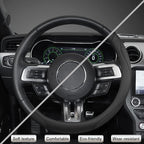 Car Steering Wheel Cover for Ford Escape,Explorer,Fusion,Focus,Bronco,Transit,Edge(Black- Standard Size)