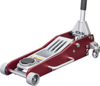 Floor Jack 3 Ton,Full Aluminum Ultra Lightweight Low Profile Car Jack with Dual Piston Quick Lift Pump,Hydraulic Racing Floor Jack for Vehicle,6,000 lb Capacity,Red