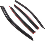WD2-808B Dark Smoke 4 Pcs Set Window Visor (Outside Mount) Deflector Rain Guard Compatible with 2017-2018 Infiniti Q50
