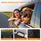 Dog Car Seat Cover for Pets 100% Waterproof Seat Cover Hammock 600D Heavy Duty Scratch Proof Nonslip Durable Soft Back Seat Covers for Cars Trucks and SUVs