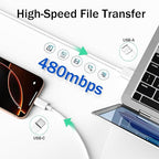 Car Carplay Cable for iPhone 17/Air/16/16 e/15 Pro Max Plus, 2-Pack [3ft+3ft] USB A to Type C Cable Cord for Carplay, iPad Charging Wire Type-C Car Charger Cord