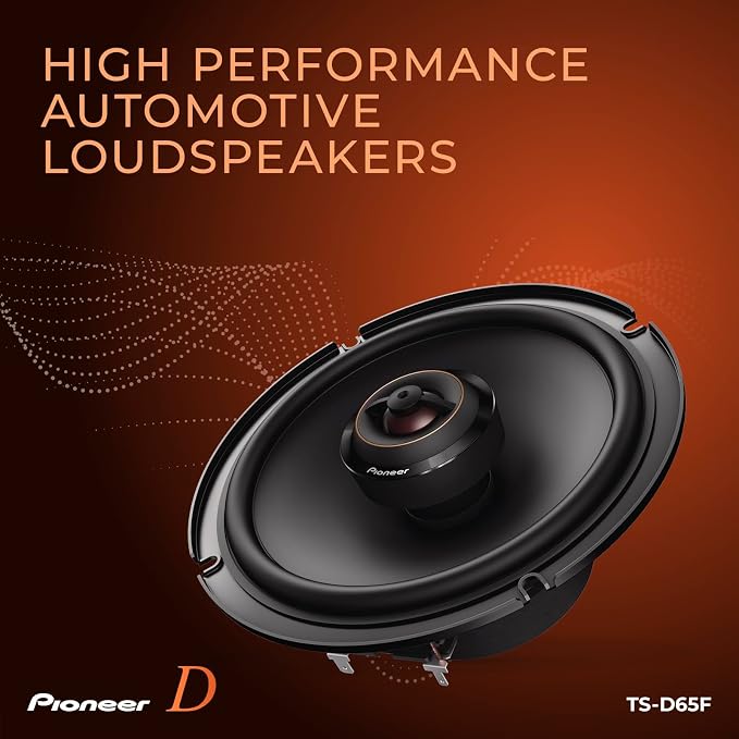 D-Series TS-D65F 6.5” 2-Way Speakers (Pair) – 270W Max, Balanced Sound + Smooth Treble, Ideal Factory Upgrade, Add an Amplifier for Even Better Performance