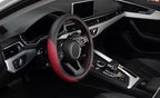 Microfiber Leather Auto Car Steering Wheel Cover, Universal 15 Inch Anti-Slip Wheel Protector, Claret