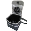 Car Trash Can Waterproof Vehicle Garbage Bin, Leakproof Anti Slip Floor Mat Clip Trash Bag Holder for Car, Truck, SUV, Van Portable Auto Trash Container with Stability Clips (Black with Cover, Small)