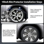 Wheel Rim Protector for Tesla Model Y Gemini 19 inch Apollo Wheels 2020-2024 Model Y Accessories All-in-one Car Tire Trim Rings Rim Case Hubcaps Wheel Cover