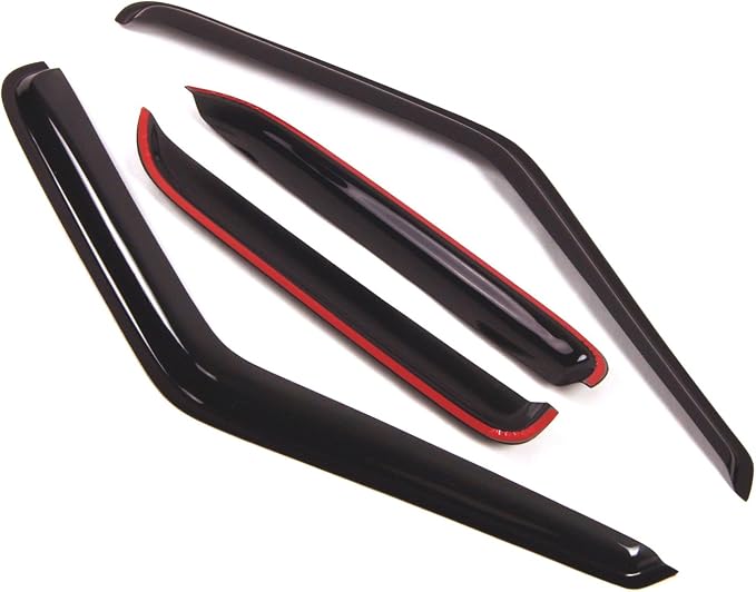 WD2-078 Dark Smoke 2 Pcs Set Window Visor (Outside Mount) Deflector Rain Guard Compatible with 1995-1999 Chevrolet Monte Carlo