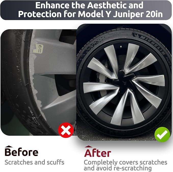 Rim Protector for Tesla 2025 2026 Model Y Juniper 20 Inch Helix Wheel Cover All-in-one Car Tire Trim Rings Rim Case Hubcaps Model Y Juniper Accessories