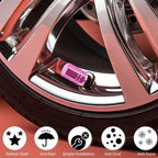 4PCS Tire Valve Stem Caps, with Rubber O-Ring, Corrosion Resistant Leak-Proof, Aluminum Alloy Universal Wheel Valve Covers for Cars, SUV, Trucks, Bikes, Motorcycles, Bicycles(Pink)